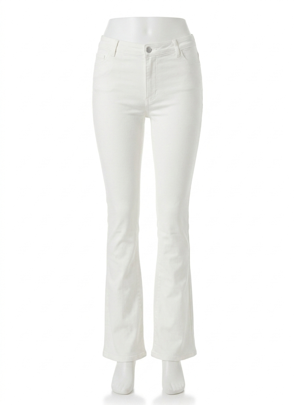 NEW LYSSE estelle everyday flare denim jeans in ecru white